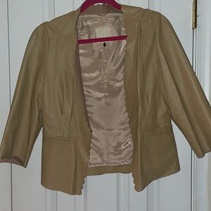 Rebecca Taylor 100 % leather scallop jacket